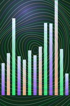 Abstract Data Visualization with Spiral Background 库存照片