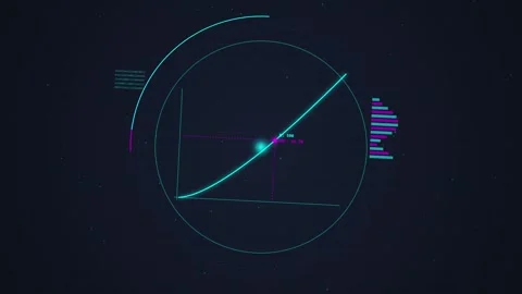 Abstract Data Visualization: Upward Trend Graph with Analytics and Statistics Stock-Footage 348795382