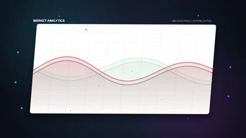 Abstract Data Visualization: Waveform Analytics &amp; Digital Growth Stock Footage 348792272