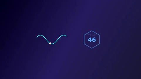 Abstract data wave animation with counting numbers Stock Footage 346712697