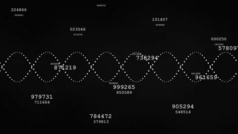 Abstract data wave animation with numbers in 4K stock footage Stock Footage 346158500