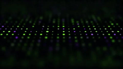 Abstract data wave motion background with flowing digital particles and bokeh Stock Footage 327507355