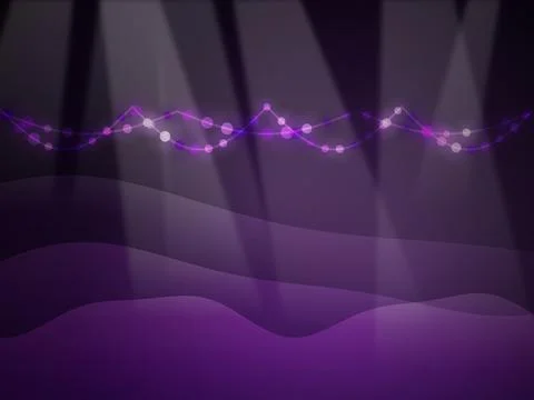Abstract Data Wave with Purple Light Stock Photos