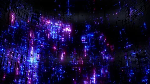 Abstract Datacenter Visualization Stock Footage 144150782