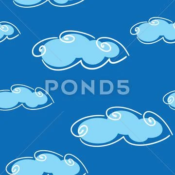 Abstract day clouds background Stock Illustration
