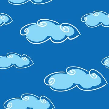 Abstract day clouds background Stock Illustration