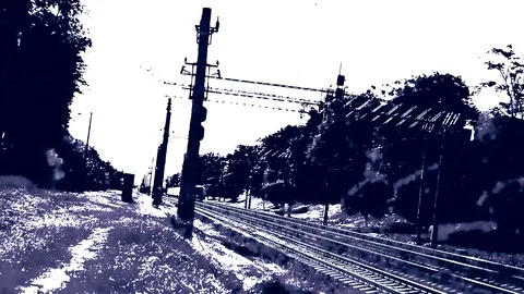 Abstract Day Shine With Train Movement Video stock 101650685