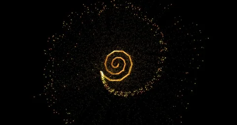 Abstract decagonal star dust twisted spiral background Stock Footage 122968302