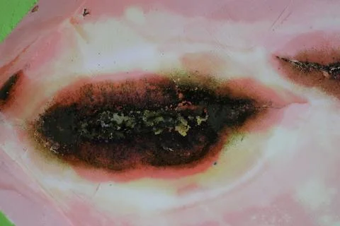 Abstract decay on painted surface with nuanced color transitions and textures Stock Photos