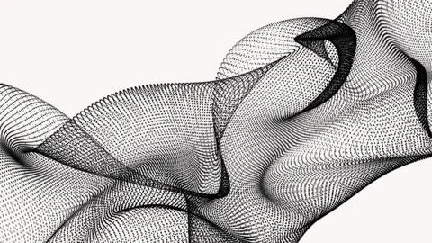 Abstract decoration. 3d Vector illustration. Abstract dynamic wavy line dot.. Illustration