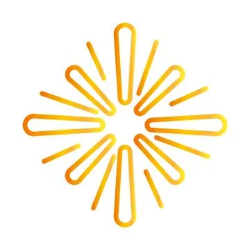 Abstract decoration bright simple white background gradient style icon Stock Illustration
