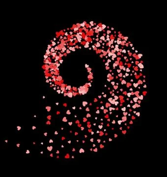 Abstract decoration vortex of hearts Stock Illustration