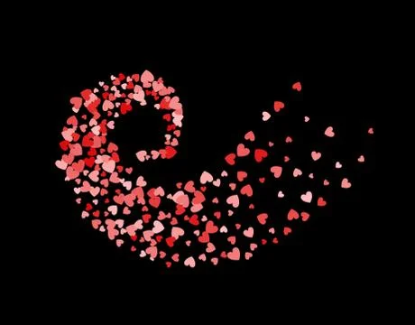 Abstract decoration vortex of hearts Stock Illustration