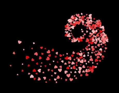 Abstract decoration vortex of hearts Stock Illustration