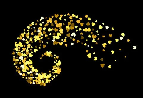 Abstract decoration vortex of hearts Stock Illustration