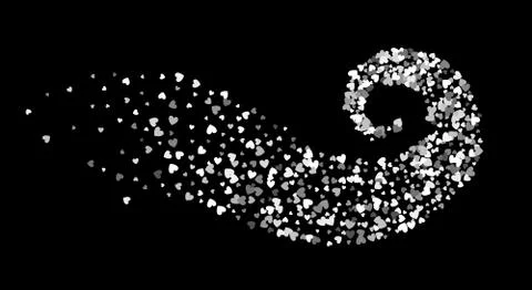 Abstract decoration vortex of hearts Stock Illustration