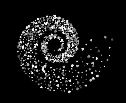 Abstract decoration vortex of hearts Stock Illustration