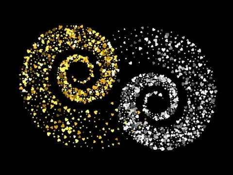 Abstract decoration vortex of hearts Stock Illustration