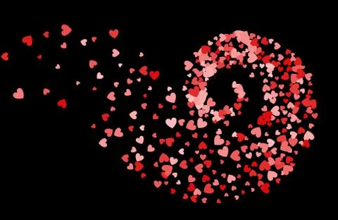 Abstract decoration vortex of hearts Stock Illustration