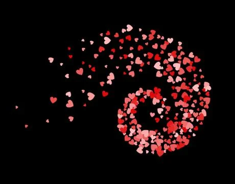 Abstract decoration vortex of hearts Stock Illustration