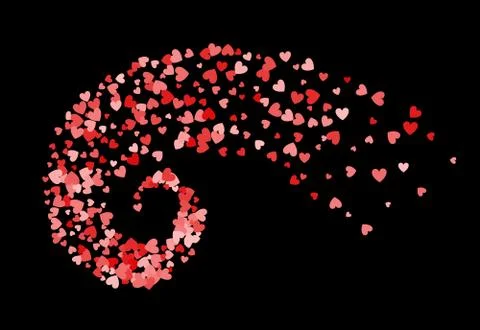 Abstract decoration vortex of hearts Stock Illustration