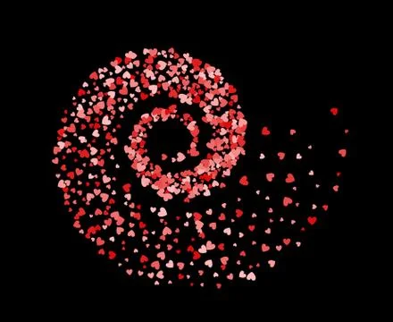 Abstract decoration vortex of hearts Stock Illustration