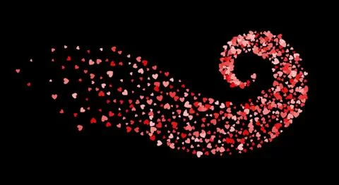 Abstract decoration vortex of hearts Stock Illustration
