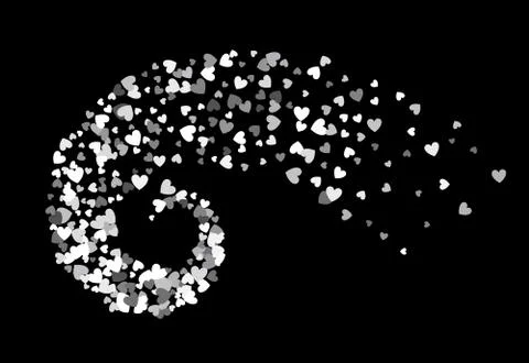 Abstract decoration vortex of hearts Stock Illustration