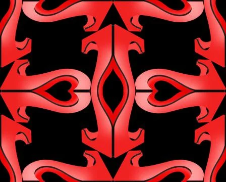 Abstract decorative background on a theme of love. 3D illustration Stock Illustration