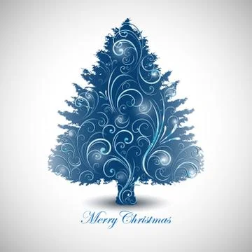 Abstract decorative Christmas tree design Stock Illustration