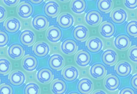 Abstract decorative circles blue background Stock Illustration