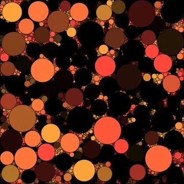 Abstract decorative color Circles of different sizes and colors are randomly pla Stock Illustration