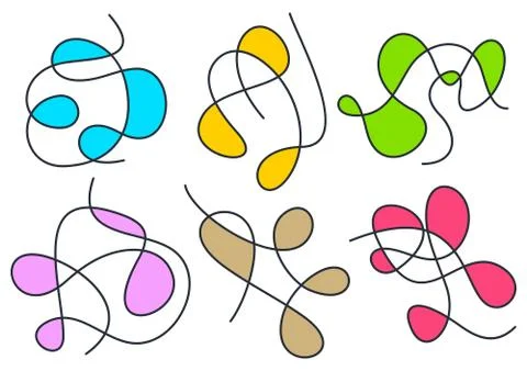 Abstract decorative colorful design elements Stock Illustration