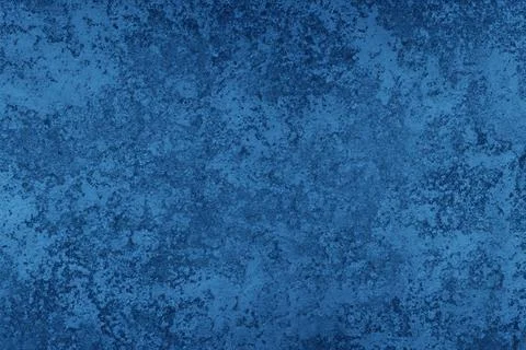 Abstract decorative dark blue plaster wall background Stock Photos