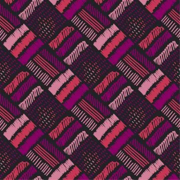 Abstract decorative embroidery seamless pattern Illustrazione stock