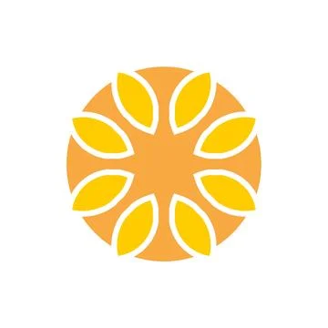 Abstract Decorative Flower Logo Template Stock Illustration