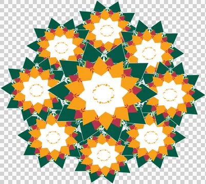 Abstract decorative flowers. floral vector emblem, sign, icon, symbol Stock Illustration