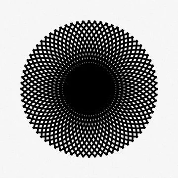 Abstract decorative geometric circle pattern on white background Stockillustratie