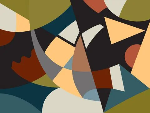 Abstract decorative geometric composition Stock Illustration