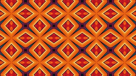 Abstract decorative geometric pattern in warm orange and red colors with de.. Stock Footage 320555175