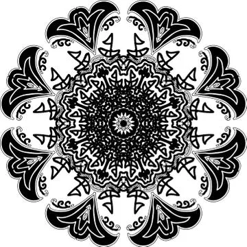 Abstract decorative mandala Stock Illustration