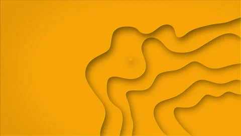 Abstract decorative orange clouds frame in paper cut style looped background 動画素材 164879540