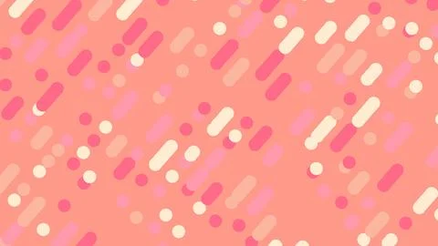 Abstract decorative pattern featuring diagonal rounded stripes and circular d Illustrazione stock