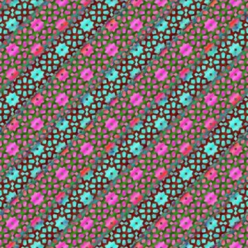 Abstract decorative pattern with ornamental grid and colorful oblique gradient s Stock Illustration