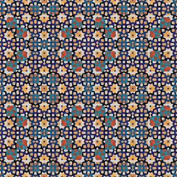 Abstract decorative pattern in retro mosaic style Stock Illustration