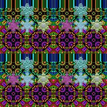 Abstract decorative pattern with snowflakes Stock Illustration