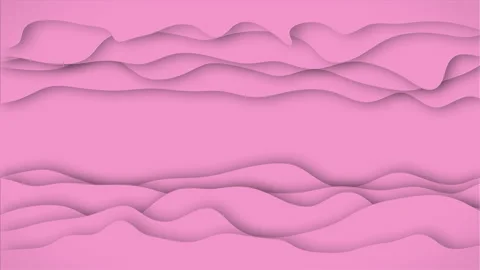 Abstract decorative pink clouds frame in paper cut style looped background Stock Footage 164879628