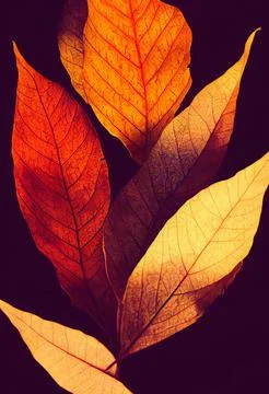 Abstract decorative plant leaves pattern Stock Illustration