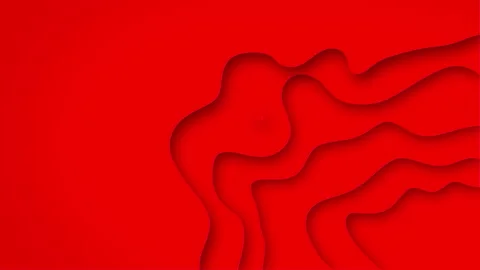 Abstract decorative red clouds frame in paper cut style looped background Stock Footage 164879496