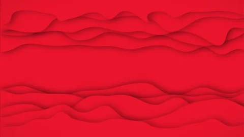 Abstract decorative red clouds frame in paper cut style 2d looped background Stock Footage 164879645